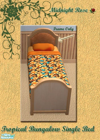 Sims 2 — MRC Tropical Bungalow Set - Mrc Tropical bed frame single by MidnightRose — Twin Bed frame for the MRC Tropical