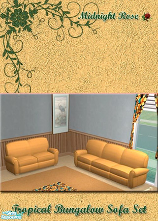 Sims 2 — MRC Tropical Bungalow Set - Mrc Tropical sofa by MidnightRose — Sofa and Love Seat for the MRC Tropical