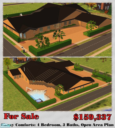 Sims 2 — Classy Comforts by SaeraMaples — Modern and classy, this large bungalow has plenty of room to let your