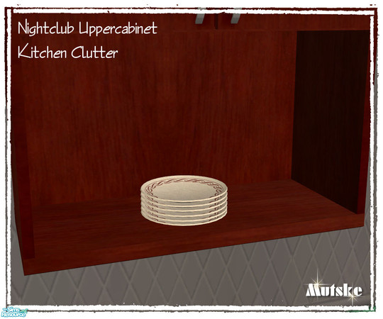 Sims 2 — Kitchen Clutter Plates by Mutske — You can find these in decorative/sculpture. Just for decoration.