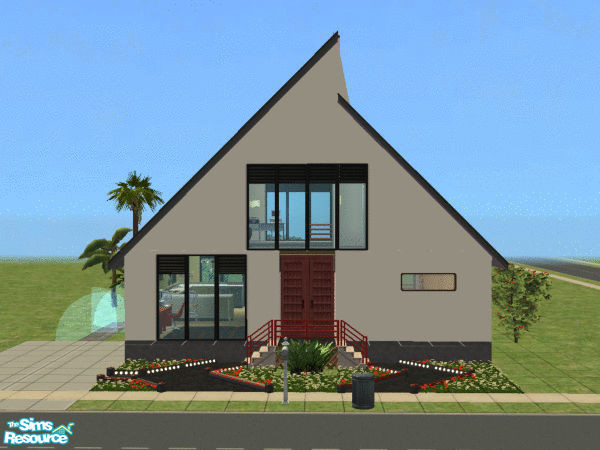 Sims 2 — Creative Contemporary by maurie — This fully furnished home has a lot of bang for the buck! Although small, it