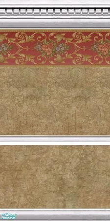 Sims 2 — Red Border_Brown Tapestry by DEANNA73070 — 