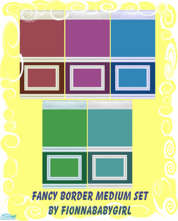 Sims 2 — No cost fancy border medium by fionnababygirl — here is the second part of my fancy walls, this is a set of