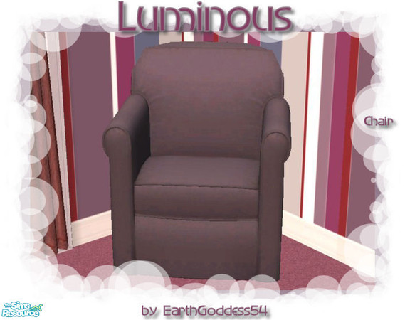 Sims 2 — Luminous Bedroom - Chair by EarthGoddess54 — Chair in lilac. Made to match the Luminous Bedroom. Enjoy!