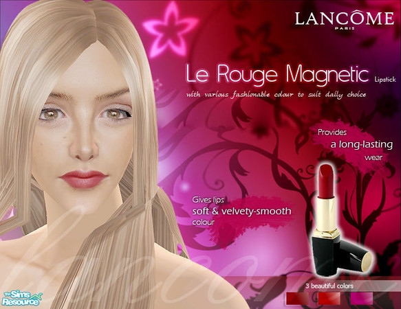 Sims 2 — Lancome Le Rouge Magnetic lipstick Set by monkey6758 — 3 colours