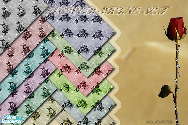 Sims 2 — Flower Shine Set by monkey6758 — 12 wallpapers