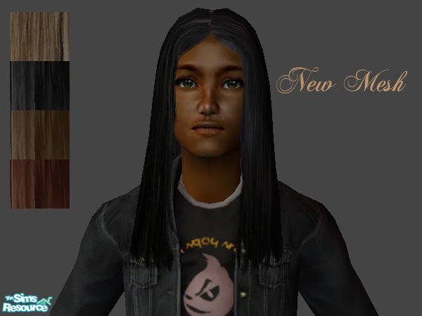 Sims 2 — Long Simple Hair for Teens by owaizzz — a Set of long and simple hair for teen males come in 4 colors mesh is