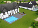 Sims 3 — House456 by blueallah — 3bd 4 bath Nursery off of master bedroom. Living room sitting room pool . washer dryer.