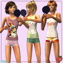 Sims 2 — evi2s Cat pjs for teens by evi — Cat pjs for teens