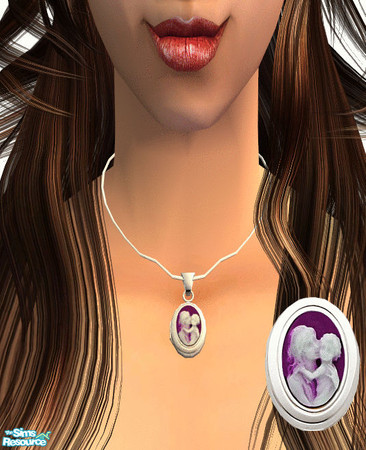 Sims 2 — Necklaces 2 - Locket 03 by irene_busy — A beautiful locket for your female sim, featuring a mother and her