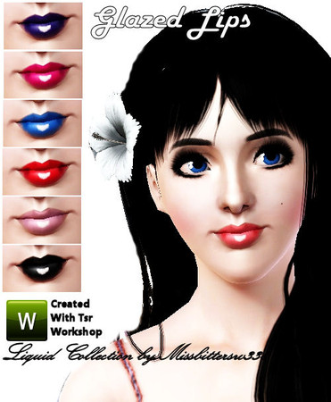 Sims 3 — Glazed Lips by Missbittersw33t — nice lipstick with a glazed on shine effect for your sims! recolour ( main