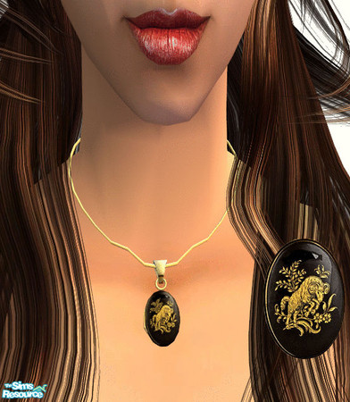 Sims 2 — Necklaces 2 - Locket 13 by irene_busy — A beautiful locket for your female sim, featuring the Aries zodiac sign.