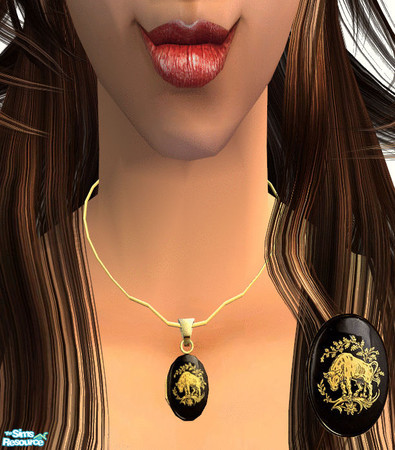 Sims 2 — Necklaces 2 - Locket 14 by irene_busy — A beautiful locket for your female sim, featuring the Taurus zodiac