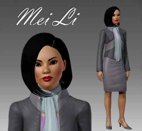Sims 3 — Mei Li by frisbud — Based on the Mei Li fashion doll from the Tyler Wentworth series by the Tonner Doll Company.