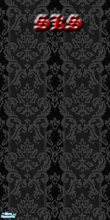 Sims 2 — Damask Wallpaper Set #3 - Sable by 71robert13 — Sable Striped damask wallpaper. Pattern is seamless in all 4