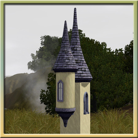 Sims 3 — Fantasy Castle Turret (standard) by Cyclonesue — Ideal for wannabe Rapunzels to lean out and make a big hair