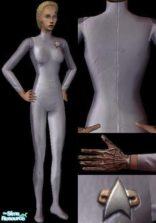Sims 2 — Seven of Nine (Star Trek): Uniform by Hordriss — Based on the part-Borg crewmember from \"Star Trek