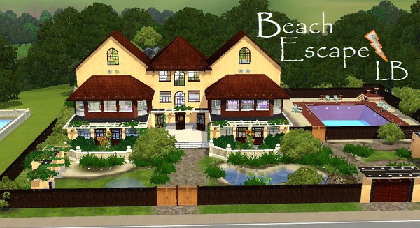 Sims 3 — Beach Escape by Lanebran — This is a perfect escape house for your sims and their families to vacation in. This