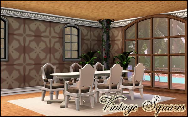 Sims 3 — Vintage Squares by TSR Archive — By Pralinesims -under Theme