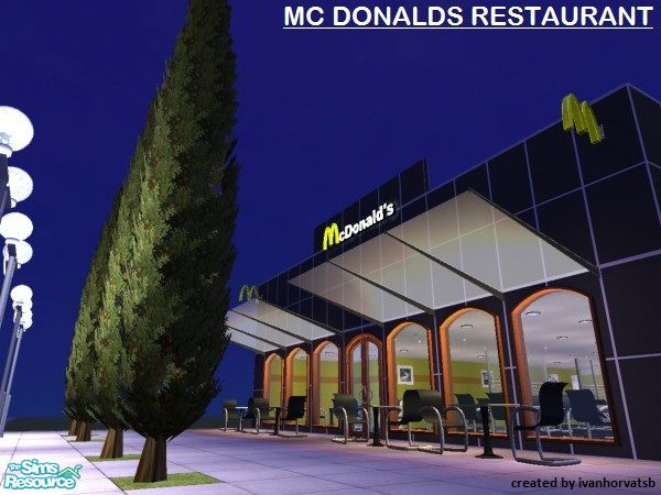 Sims 2 — MC DONALDS RESTAURANT by ivanhorvatsb — MC DONALDS RESTAURANT (Complete it furnishing and decorating)
