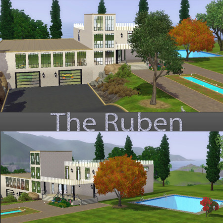 Sims 3 — The Ruben by Greda — European Style Home with a Large Garage for the Car Guy! Plenty of Room to Grow a Family!
