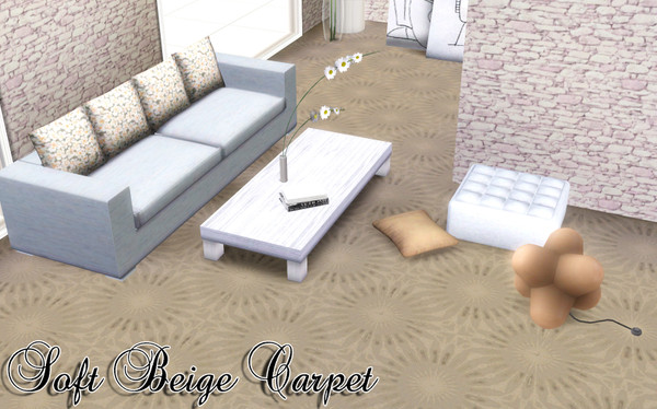Sims 3 — Soft Beige Carpet by TSR Archive — By Pralinesims -under Carpet/Rug