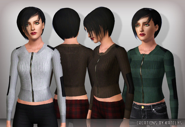 Sims 3 — FS 51 - top01 by katelys — New top for adult and young adult females. 2 recolorable palettes.