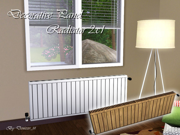 Sims 3 — Decorative Panel Radiator 2x1 by denizzo_ist — 3 New Meshes 1x1, 2x1, 3x1 - Decorative Panel Radiator Set 3
