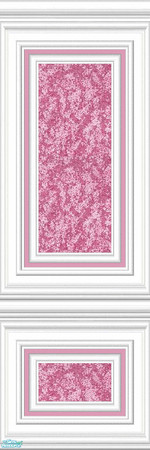 Sims 2 — jsf2WPTopazLilacs by jsf — White, fully wainscotted panels hold floral patterns in shades of pink inspired by