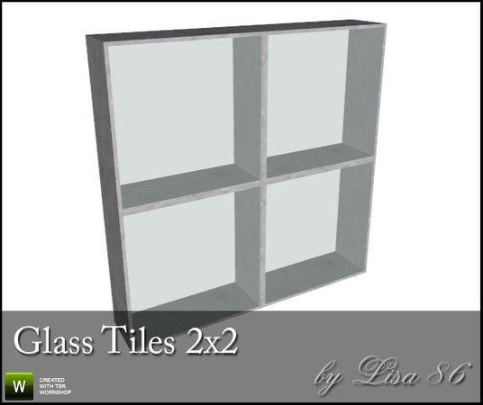 Sims 3 — Glass Tile 2x2 by Lisa 86 — Glass Tile 2x2 by Lisa 86 at TSR Create glass walls, glass dividers or some privacy