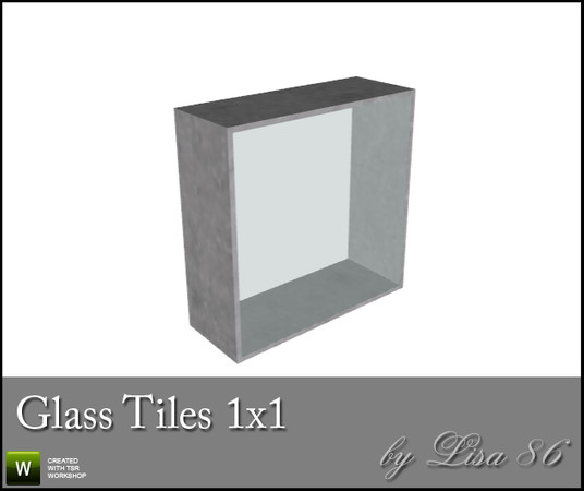 Sims 3 — Glass Tile 1x1 by Lisa 86 — Glass Tile 1x1 by Lisa 86 at TSR Create glass walls, glass dividers or some privacy