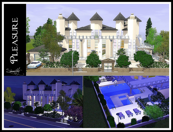 Sims 3 — Pleasure by simmothy — This luxury home is for your pleasure 3 bed, 3 bath formal dining separate space for