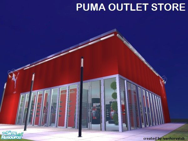 Sims 2 — PUMA OUTLET STORE by ivanhorvatsb — PUMA OUTLET STORE (Complete it furnishing and decorating)