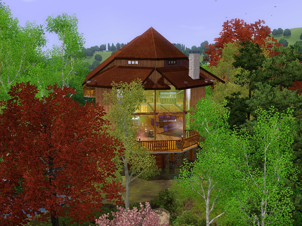 Sims 3 — Harmony House by PDXWinn — This 3 bedroom, 3 bath is furnished throughout - it boasts an office/den and a 2nd