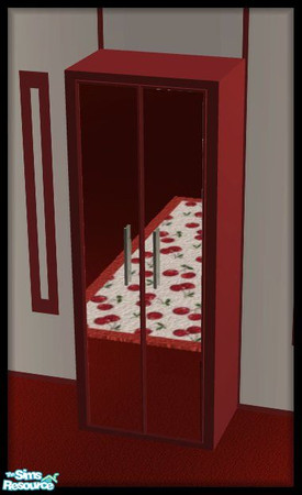 Sims 2 — NK Salsa BR Dark Red - Mirror by MoMama — A lovely cabinet mirror in dark red.
