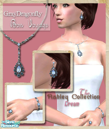 Sims 2 — The Ashley Collection (BV) - Dream by GrayDragonfly — Full jewelry set includes earrings, a necklace, a