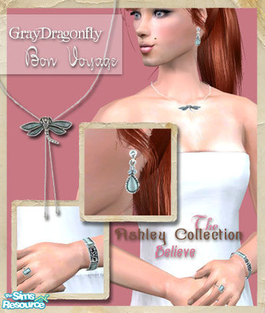 Sims 2 — The Ashley Collection (BV) - Believe by GrayDragonfly — Full jewelry set includes earrings, a necklace, a