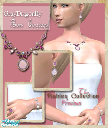 Sims 2 — The Ashley Collection (BV) - Precious by GrayDragonfly — Full jewelry set includes earrings, a necklace, a