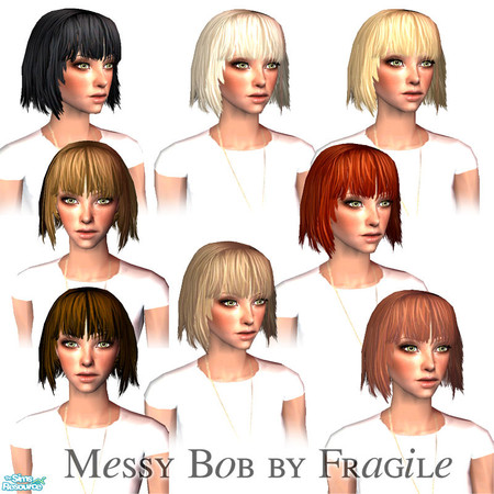 Sims 2 — Messy Bob - Mesh by Lisa 86 — Mesh file for the Messy Bob