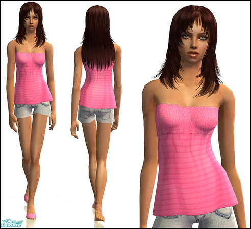 Sims 2 — Shades of Pink - Stripes  by Aleeza — No EP required. Enjoy!