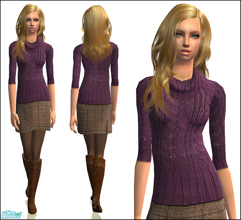 Sims 2 — Breeze  - Purple   by Aleeza — No EP required. Enjoy!