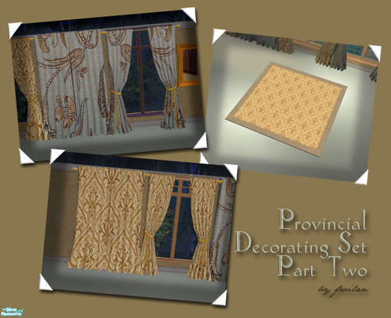 Sims 2 — Provincial Decorating Set - Part 2 by froilan — This is the 2nd of 3 parts of the Provincial Decorating Set.