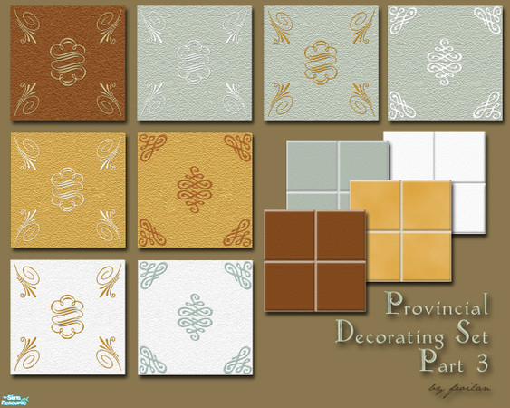Sims 2 — Provincial Decorating Set-Part 3 by froilan — This is the 3rd part of the Provincial Decorating Set. Carpets and