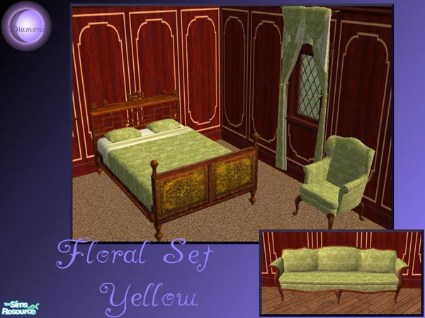 Sims 2 — D2DFloral Set - Yellow by D2Diamond — This floral design brings a touch of class, and elegance for any home.