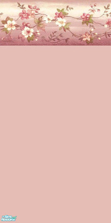 Sims 2 — Cherry Blossom Paint by BillsAngel — A nice paint with a cherry blossom border. Great for kitchens. Made my Dee