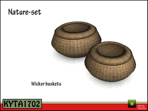 Sims 3 — Nature wicker baskets by Kyta1702 — Mesh by Kyta1702 @ TSR - more creations @ http://simline-design.com/