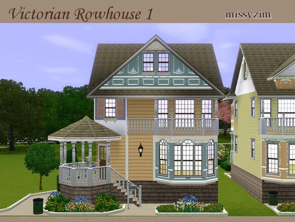 Sims 3 — Victorian Rowhouse 1 by missyzim — One of 5 rowhouses which can be placed side by side. You will need to go into