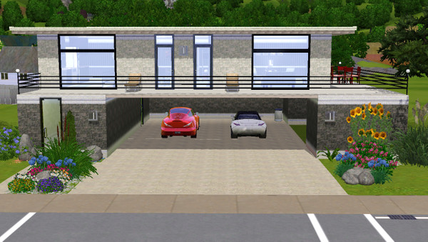 Sims 3 — Okie's Moderations by OkieOK01 — 2 Bedrooms 2 Bath Open Loft Style Living Furnished, Decorated, Landscaped, 2