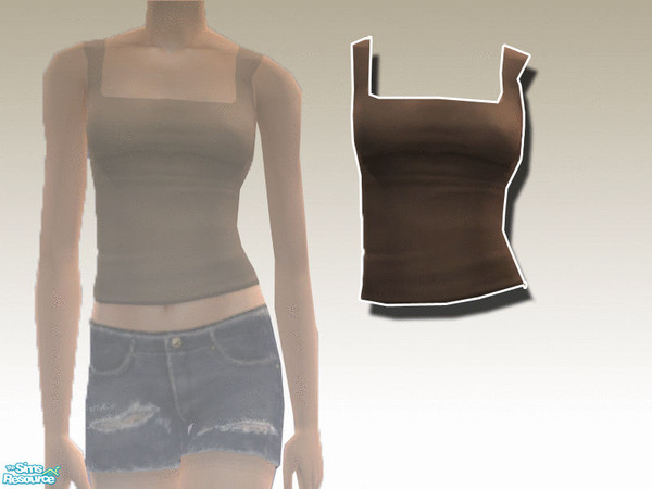 Sims 2 — Sporty Tops - Caramel by TSR Archive — \'Easy\' doesn\'t means \'Unfashionable\', right?