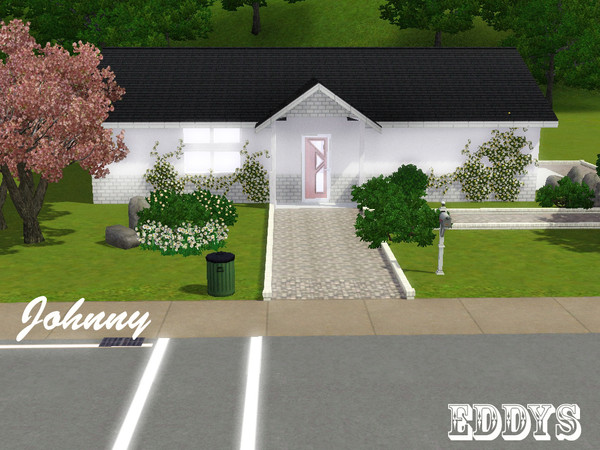 Sims 3 — Johnny by eDDys by eddys — Cosy starter for single or couple. One bedroom, bathroom, kitchen with loundry, and